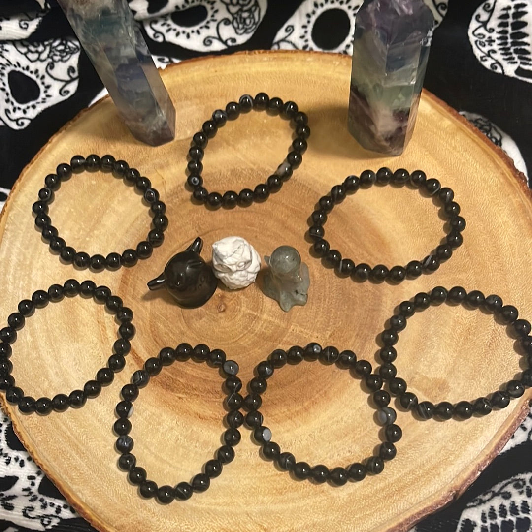 Black lace Agate Bracelet