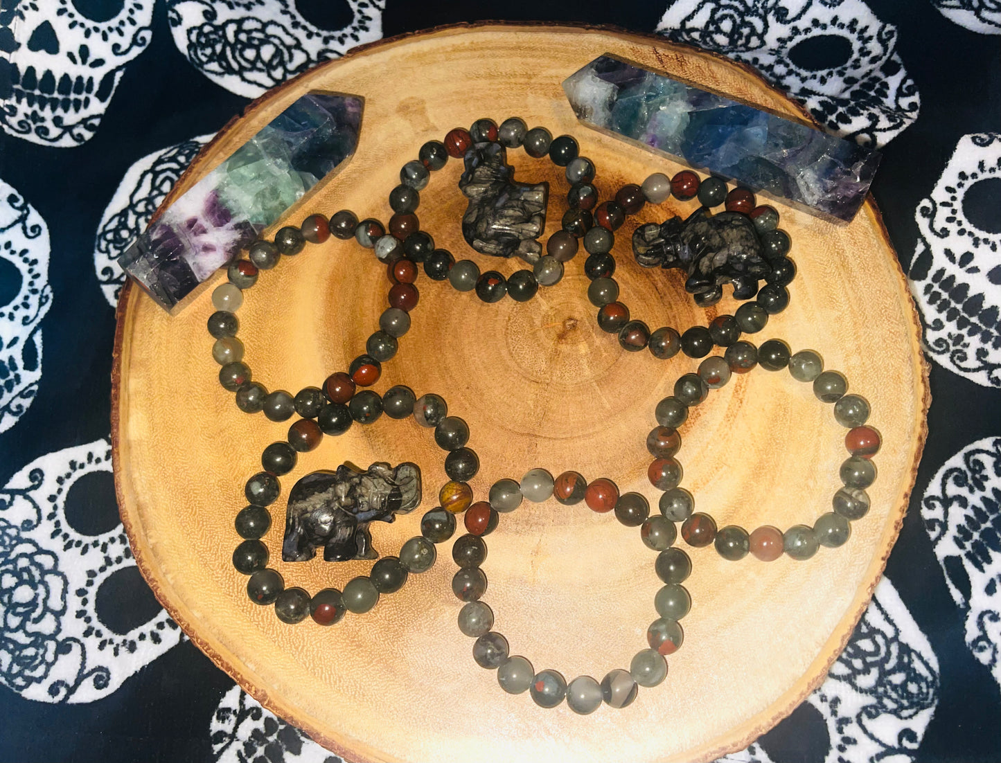 African Blood stone (10mm &. 8 mm)