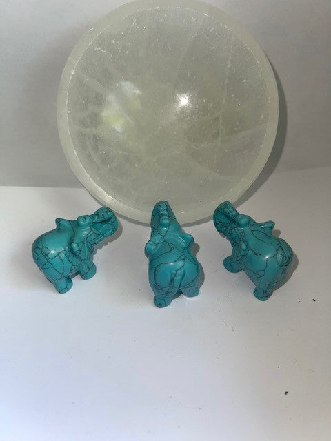 blue turquoise elephants
