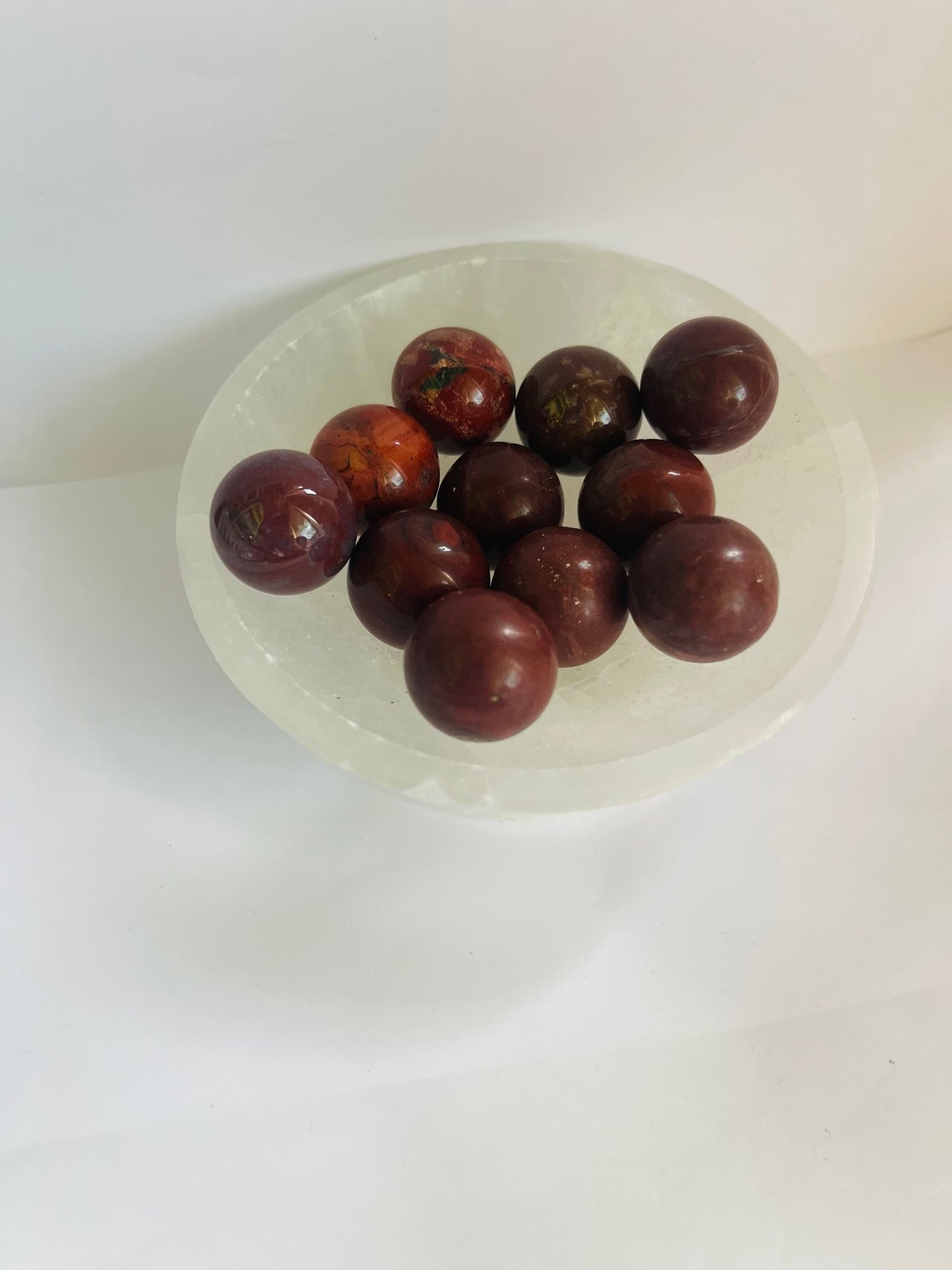 Red jasper spheres