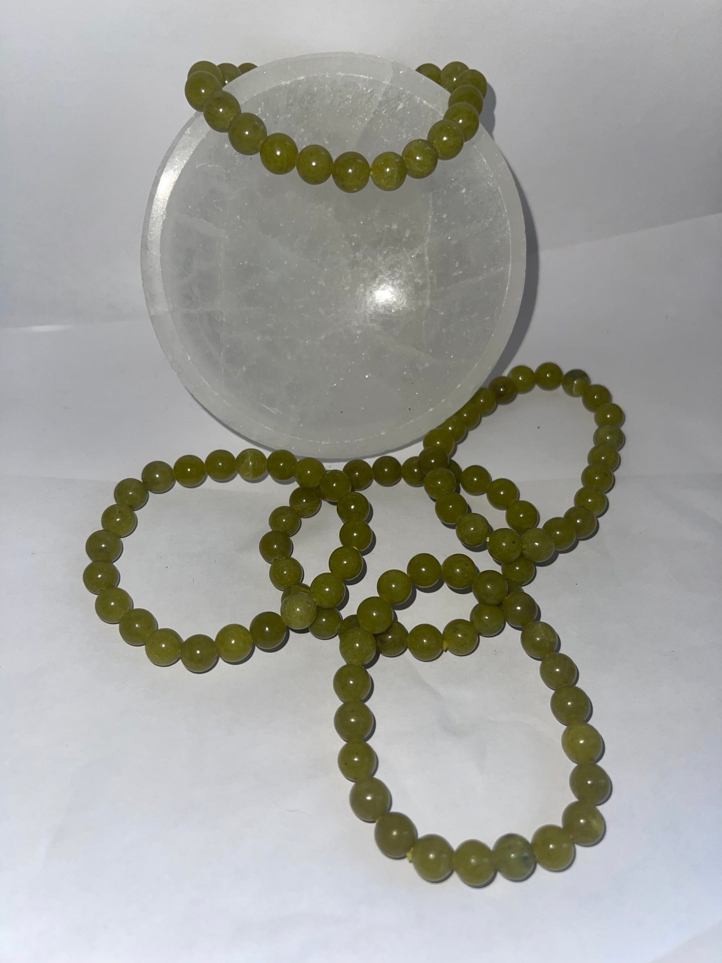 green olive jade bracelet