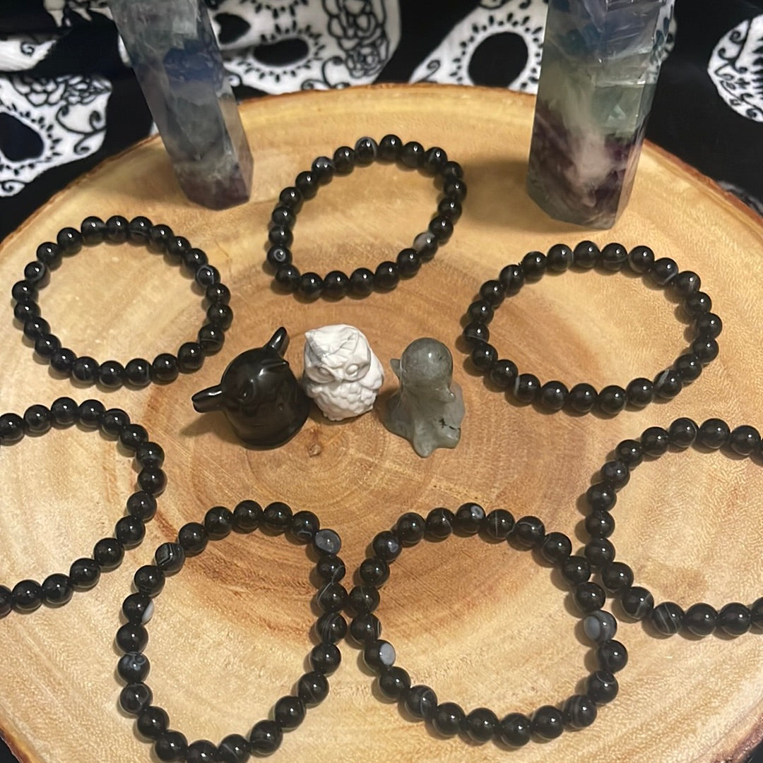 Black lace Agate Bracelet