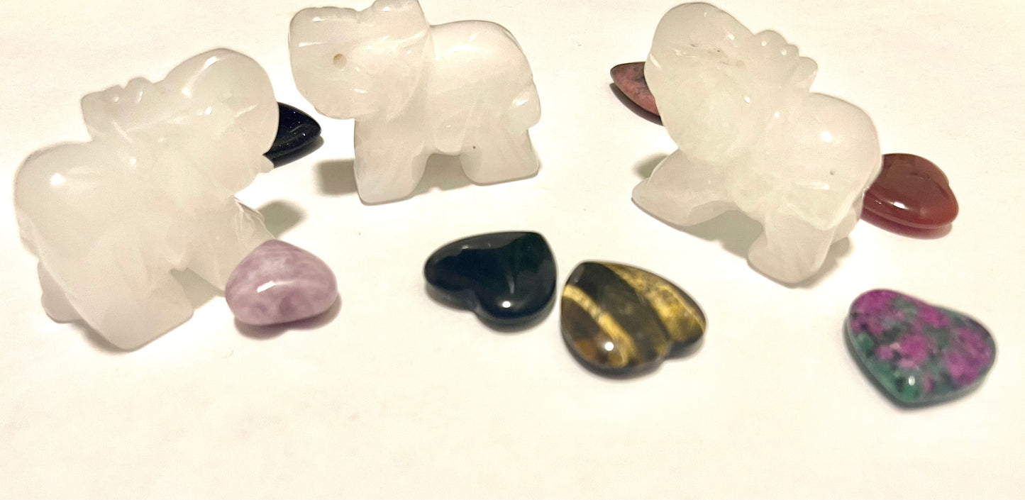 White jade elephant