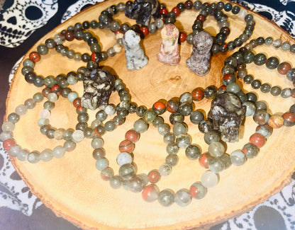 African Blood stone (10mm &. 8 mm)