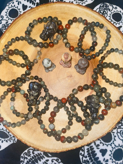 African Blood stone (10mm &. 8 mm)