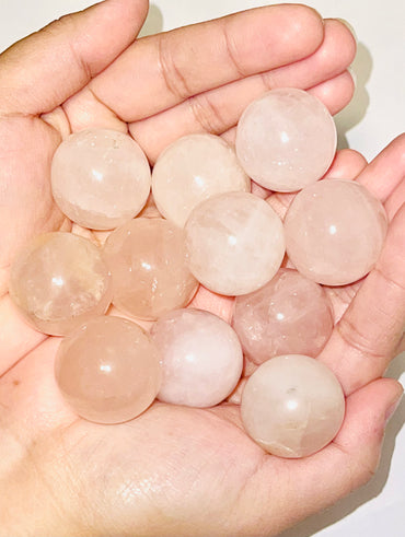 Rose quartz sphere normal size