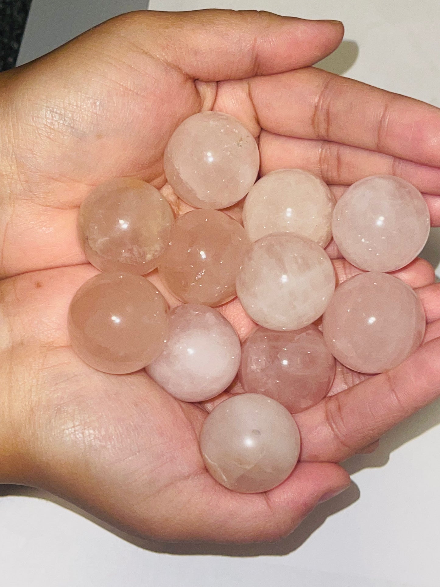 Rose quartz sphere normal size