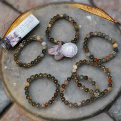 African Blood stone (10mm &. 8 mm)