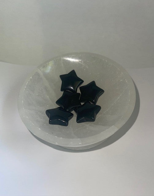 black stars carved