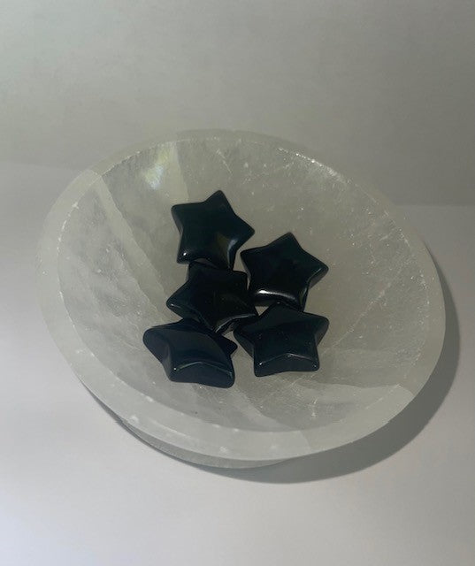black stars carved