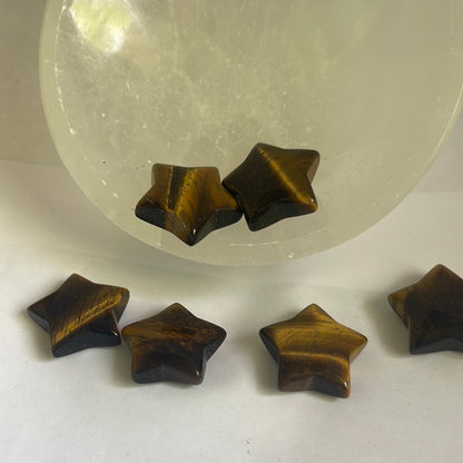 Tiger eyes stars carved