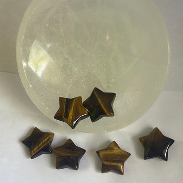 Tiger eyes stars carved