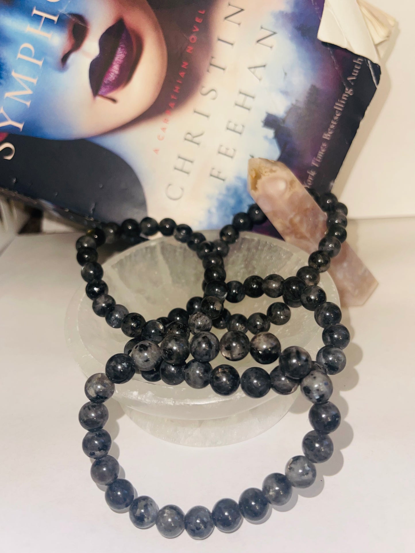 Larvikite labradite bracelet