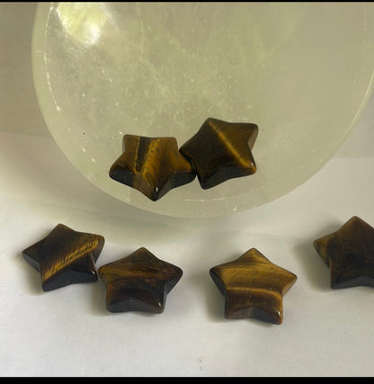 Tiger eyes stars carved
