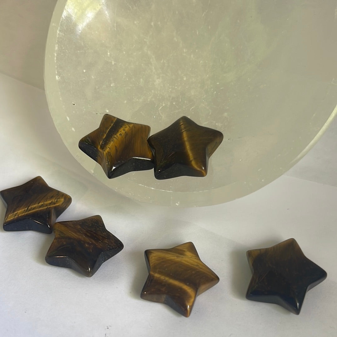 Tiger eyes stars carved
