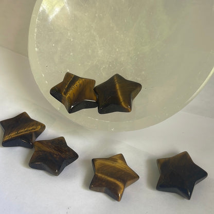 Tiger eyes stars carved